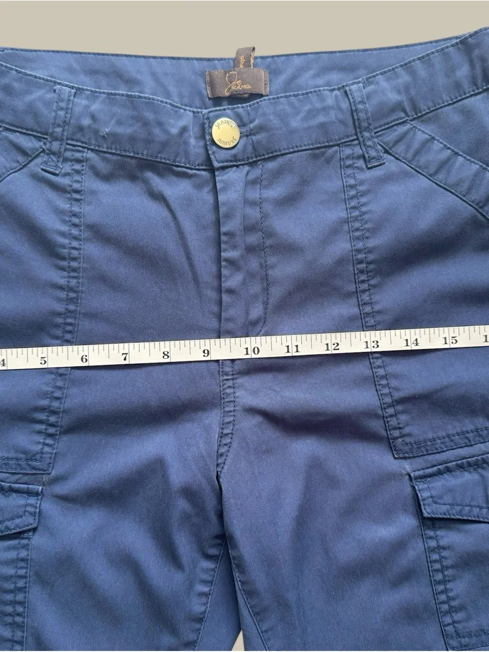 Jaanuu Estate Navy Women's Cargo Zip-Hem Pants Small